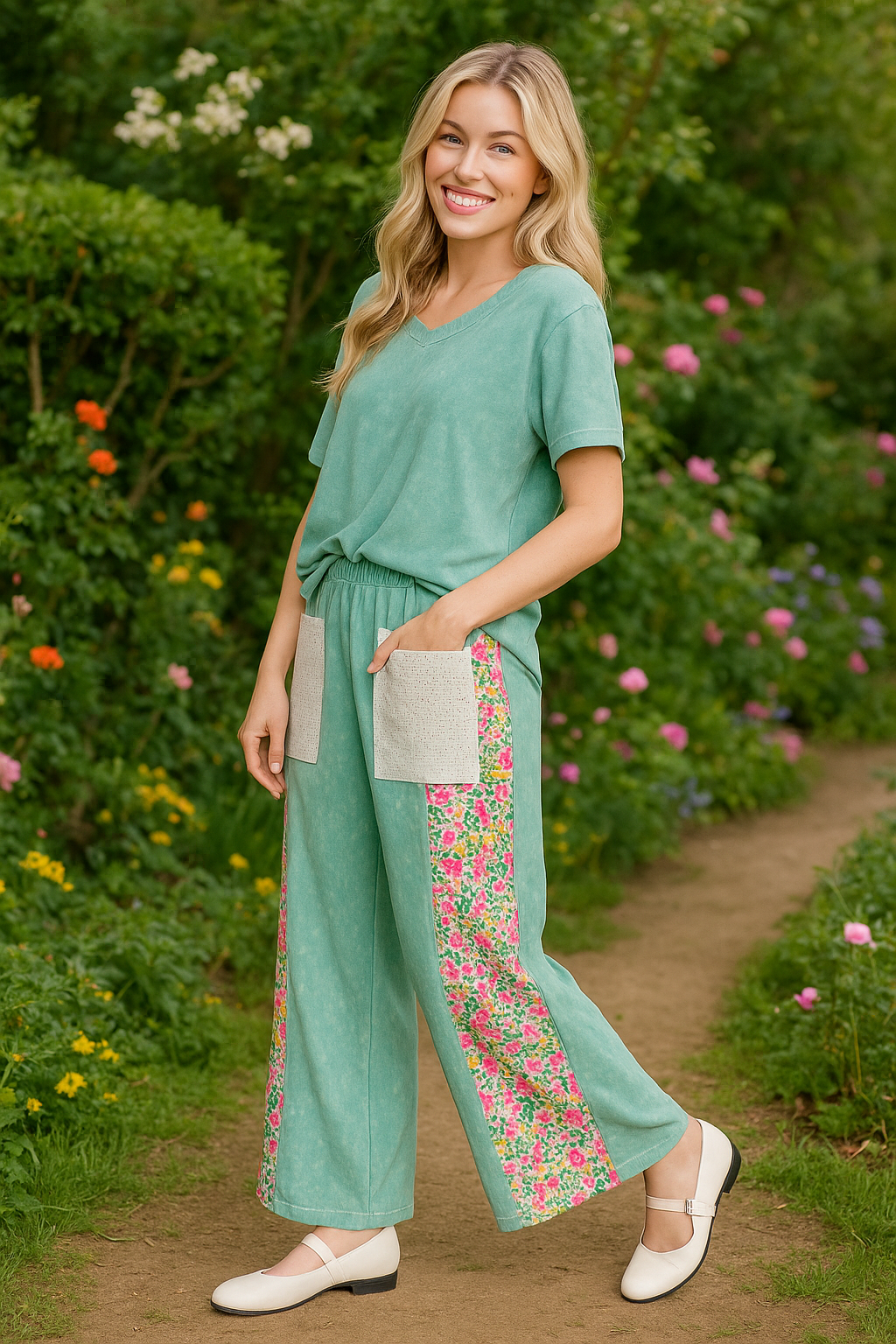 Floral Print Pants