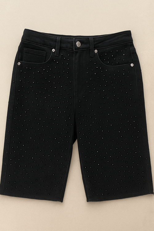 Midnight Rhinestone Jorts