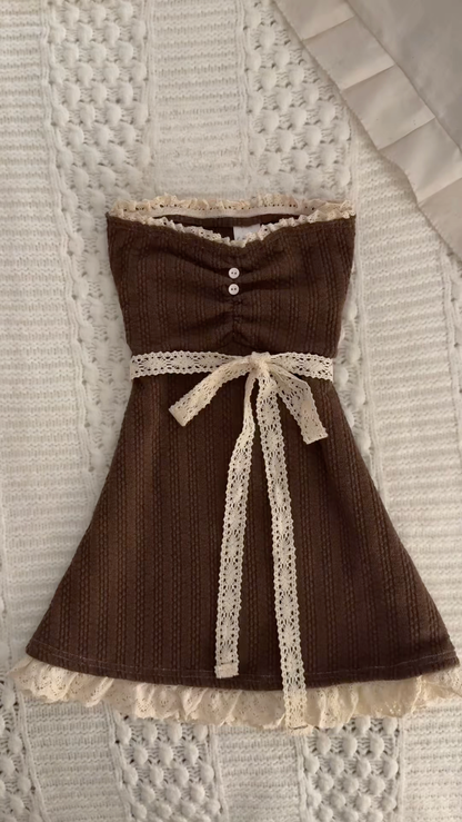 Mocha Ribbon Knit Top