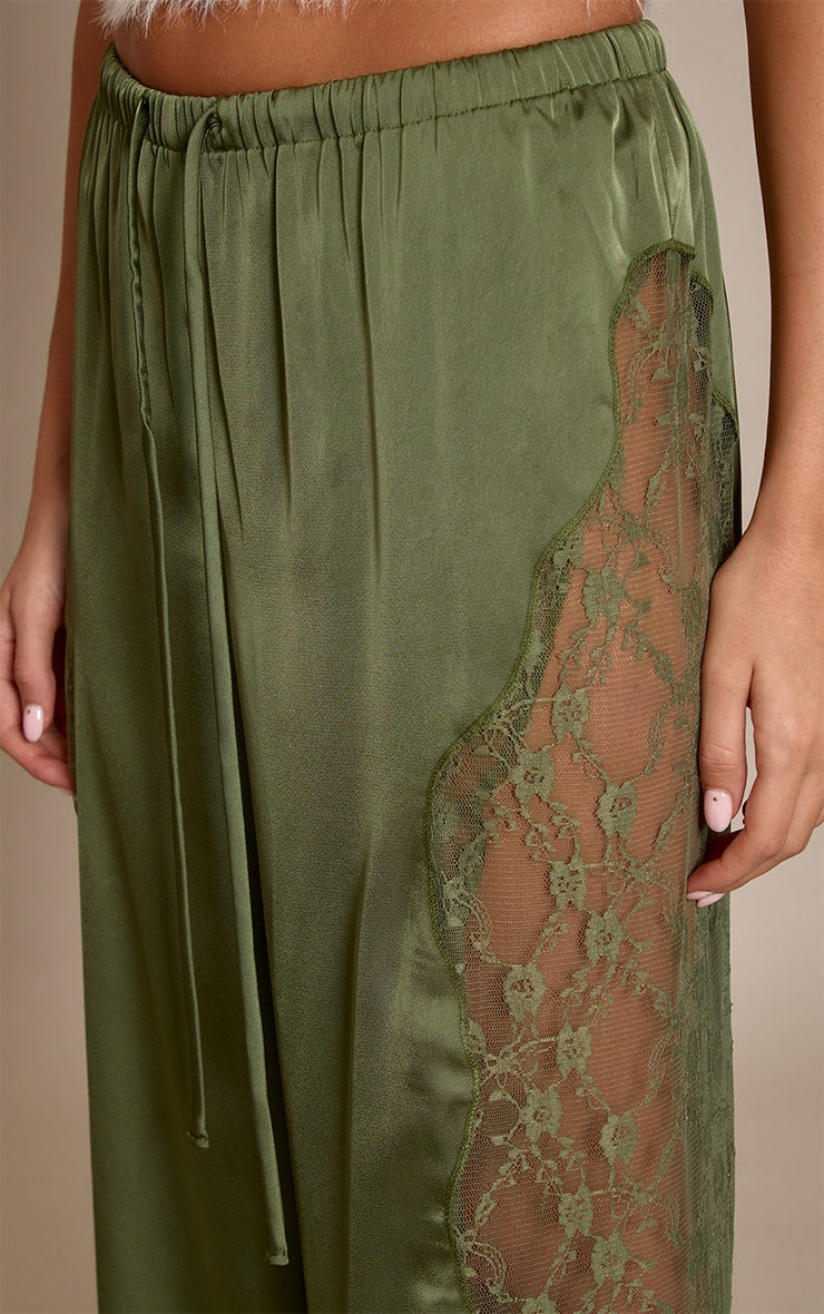 Satin Lace Pants