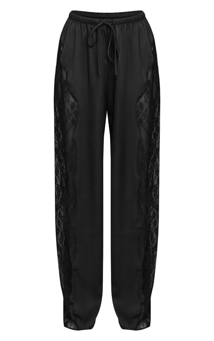Satin Lace Pants