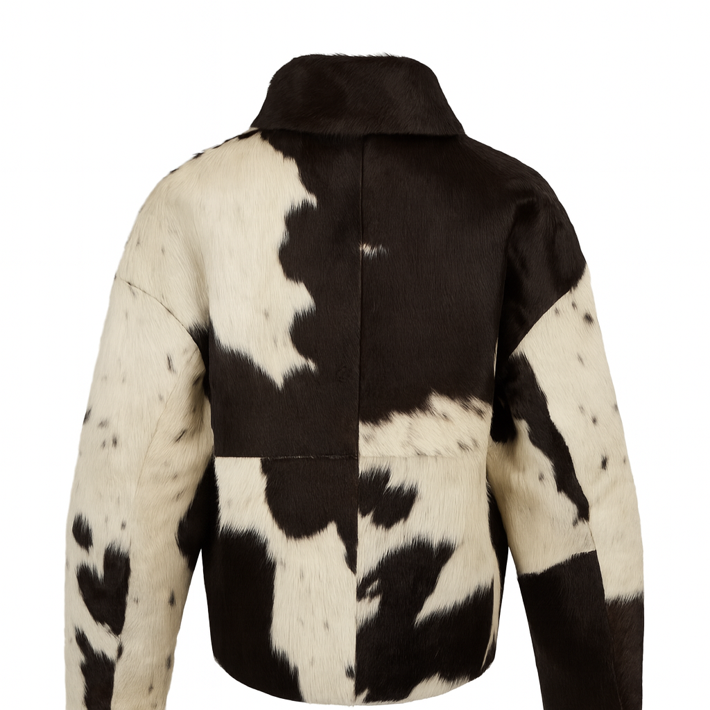 Cow Print Bomber Jacket