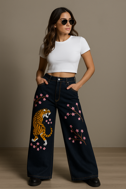 Unisex Selvedge Tiger Jeans