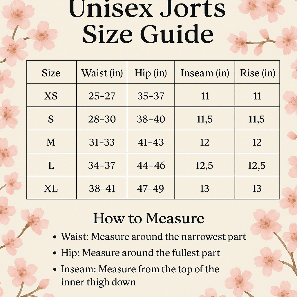 Unisex Sakura Jorts